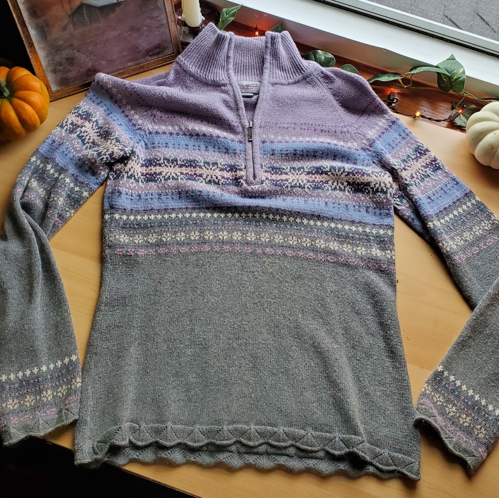 Eddie Bauer Quarter Zip Sweater